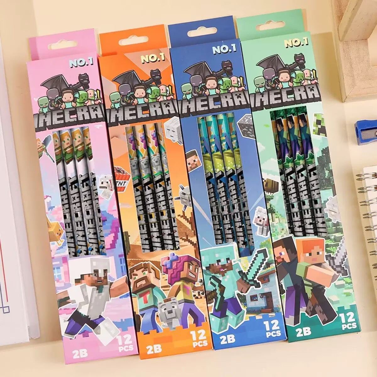 School Supplies - Lot de 4 à 12 crayons