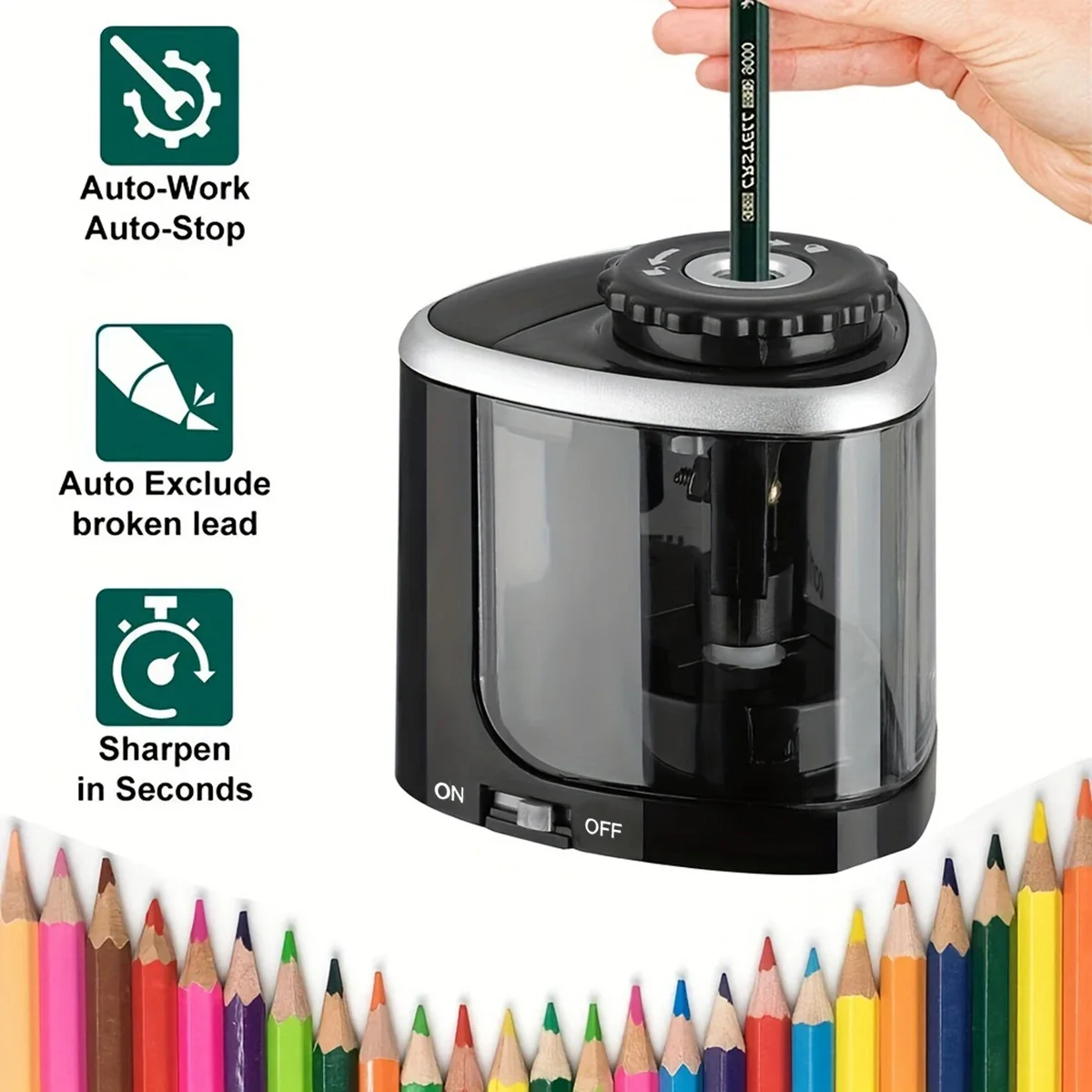 Electric Pencil Sharpener Usb - Aiguiseur électrique de bureau automatique pour