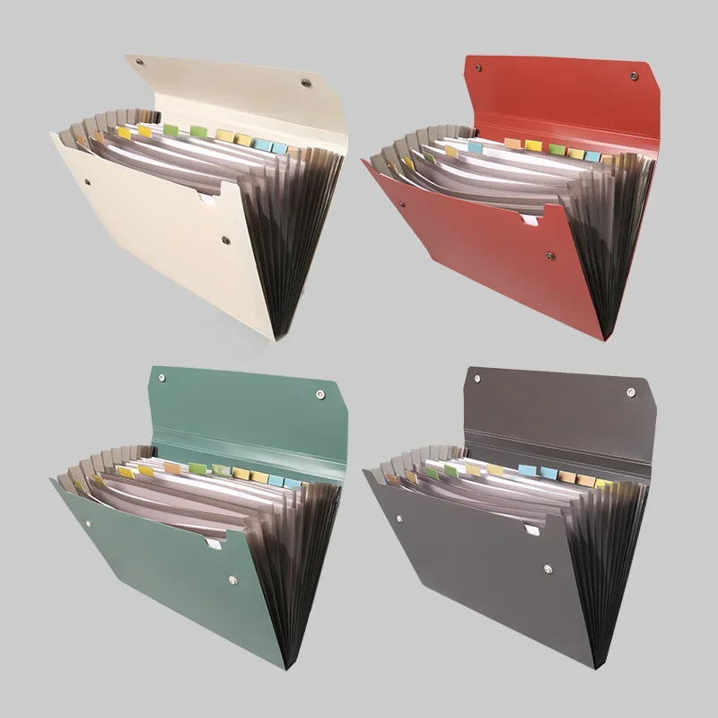 Expandable Accordion File Folder 13 Pockets - Organisateur de classeurs extensible A4 à