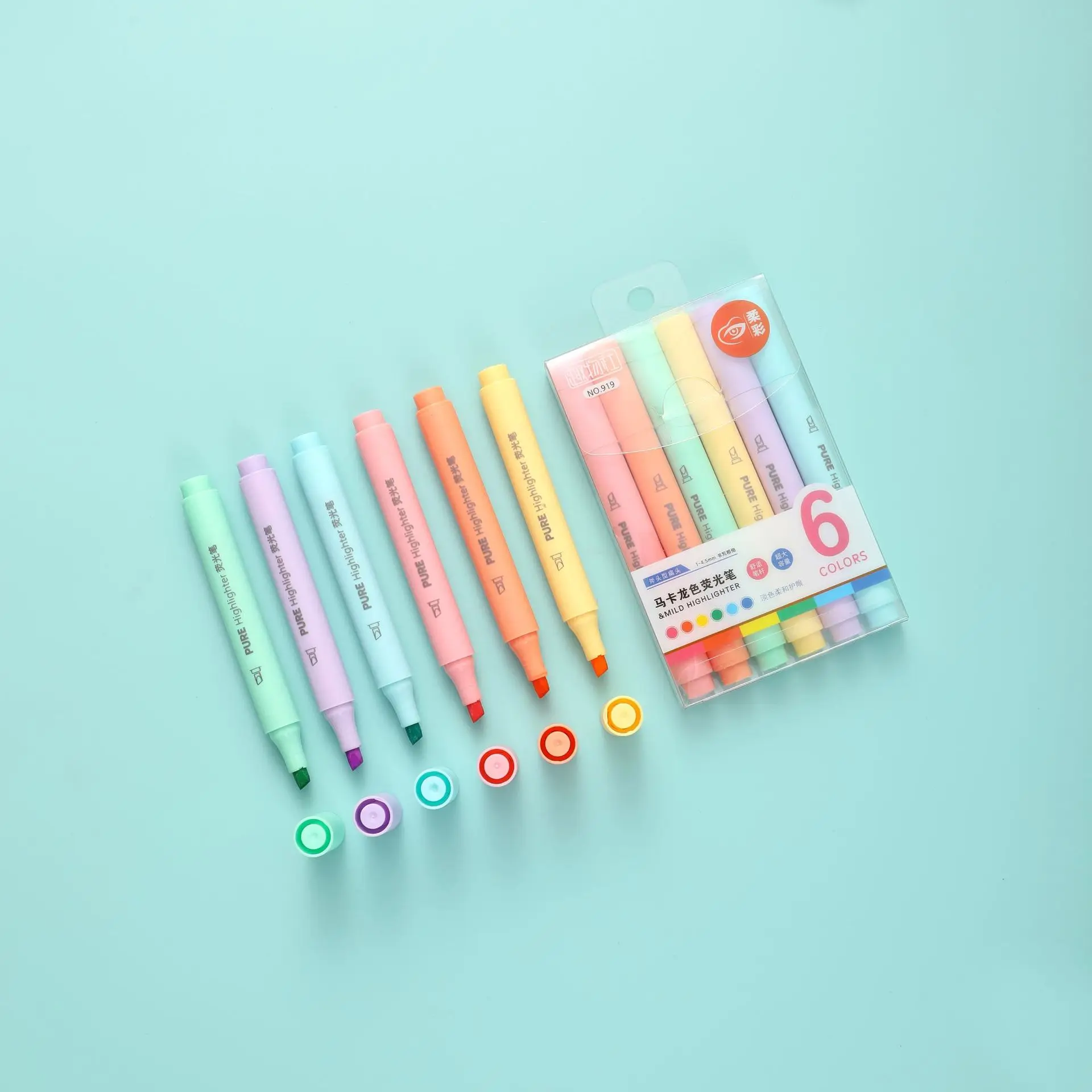 Stylo surligneur Macaron coule - Pastel Highlighter Set Double Ended avis et prix