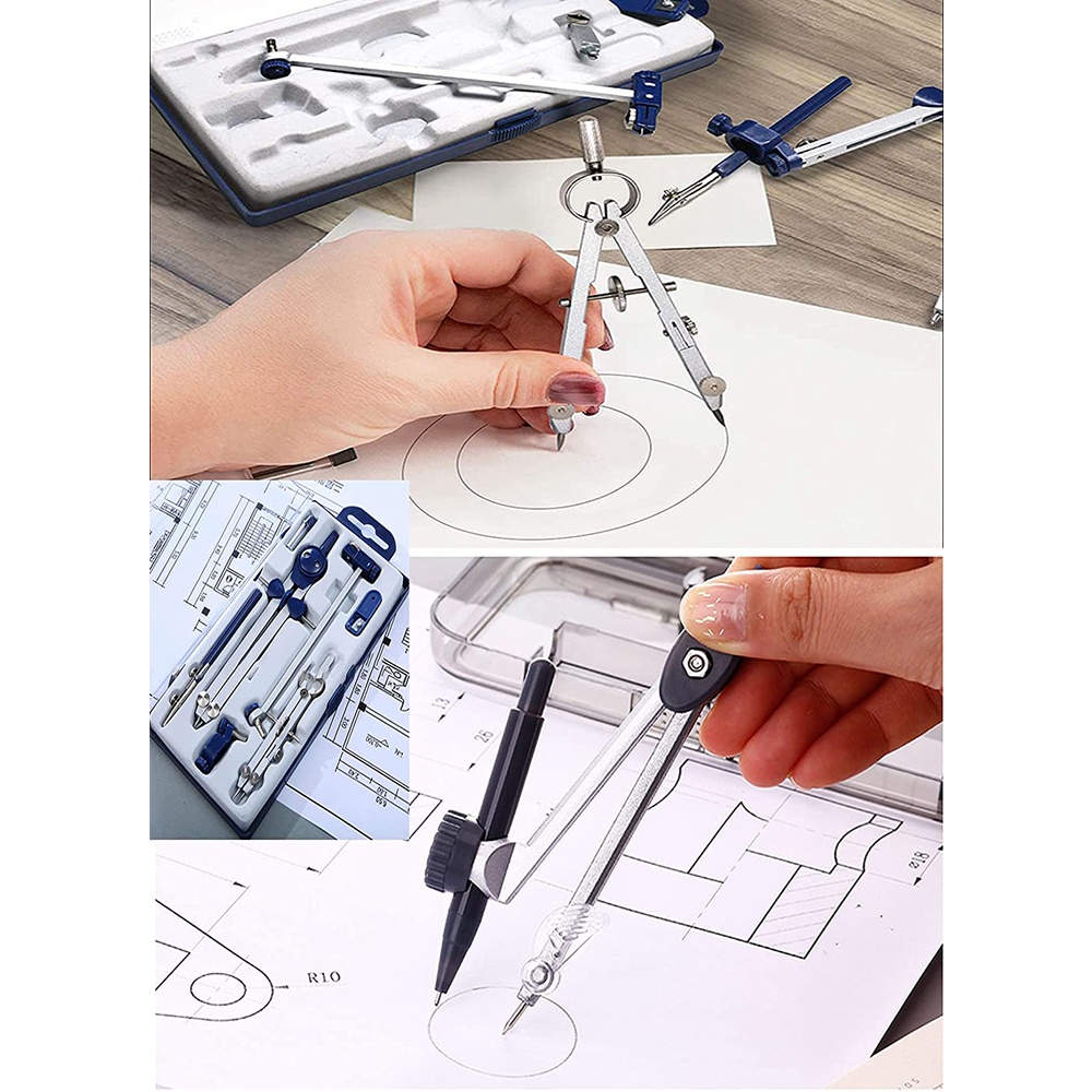 Compas de traçage A46M-9Pc pou - Math Geometry Set With Compass avis et prix