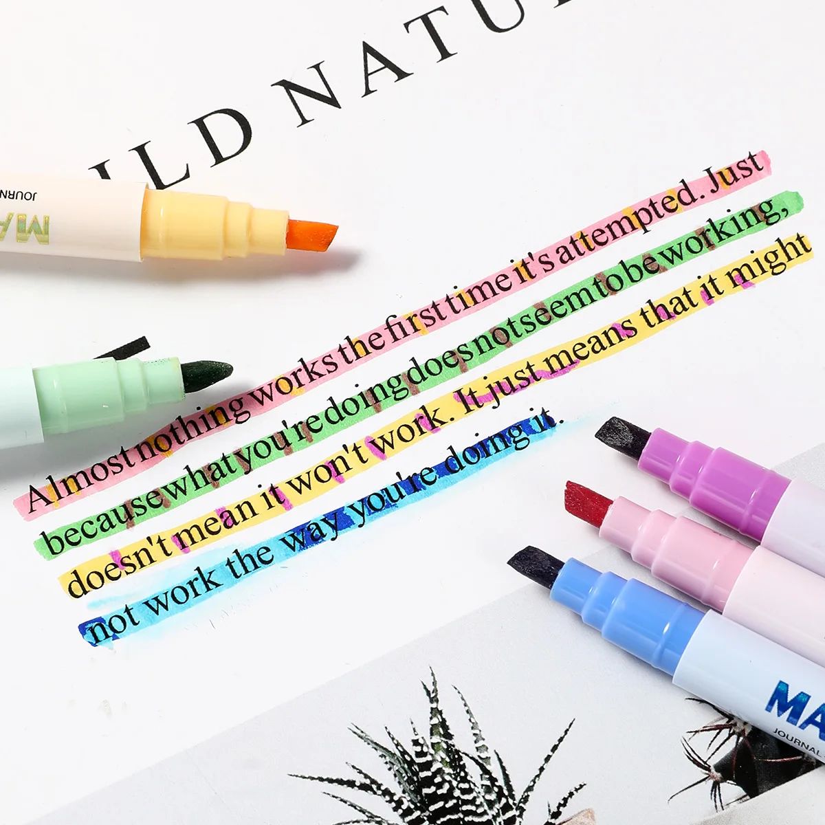 Ensemble de stylos surligneurs - Pastel Highlighter Set Double Ended avis et prix