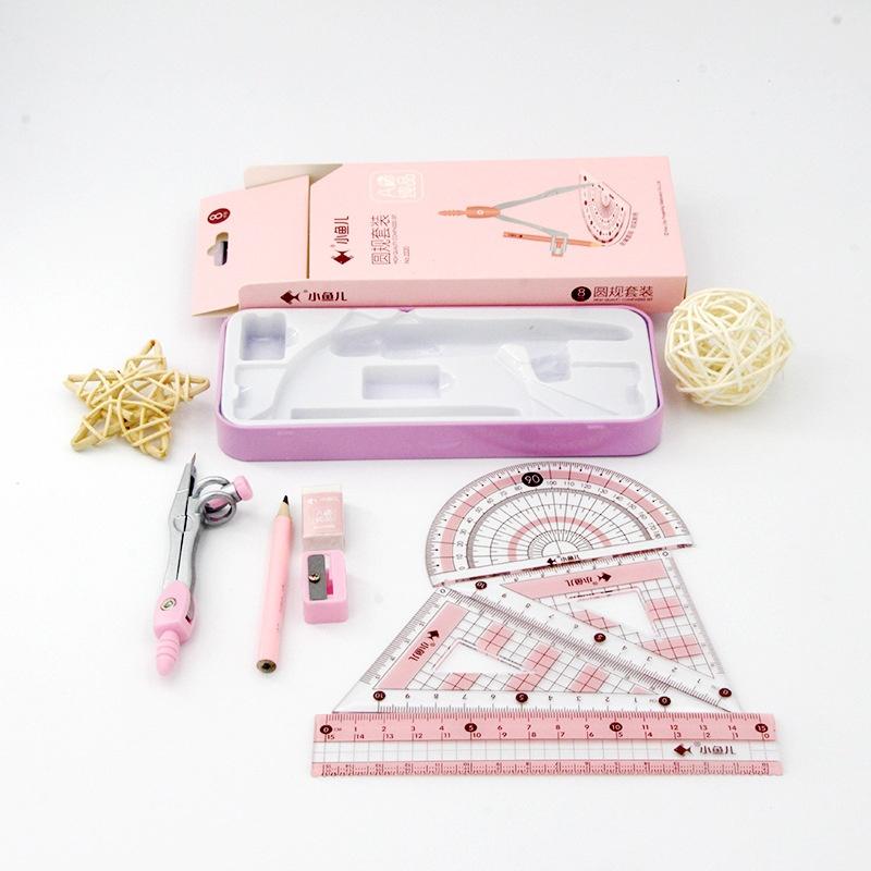 Ensemble de 8 pièces de matéri - Math Geometry Set With Compass avis et prix
